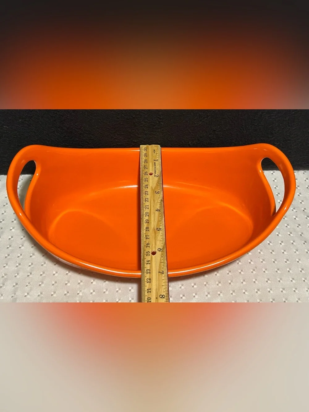 2 Piece Rachael Ray Oval 1.25 Qt & 2.25 Qt Orange Casserole / Baking Dishes